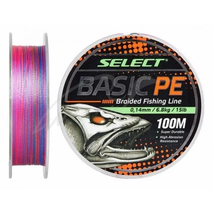 Шнур Select Basic PE 100m (разноцв.) 0.12 mm 12lb/5.6 kg