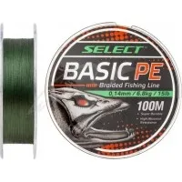 Шнур Select Basic PE 100m (темн-зел.) 0.10 mm 10LB/4.8 кг