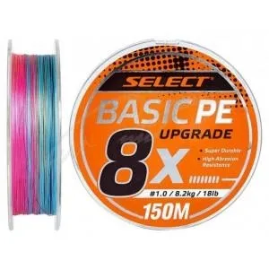 Шнур Select Basic PE 8x 150m (мульти.) #0.8/0.12mm 14lb/6kg