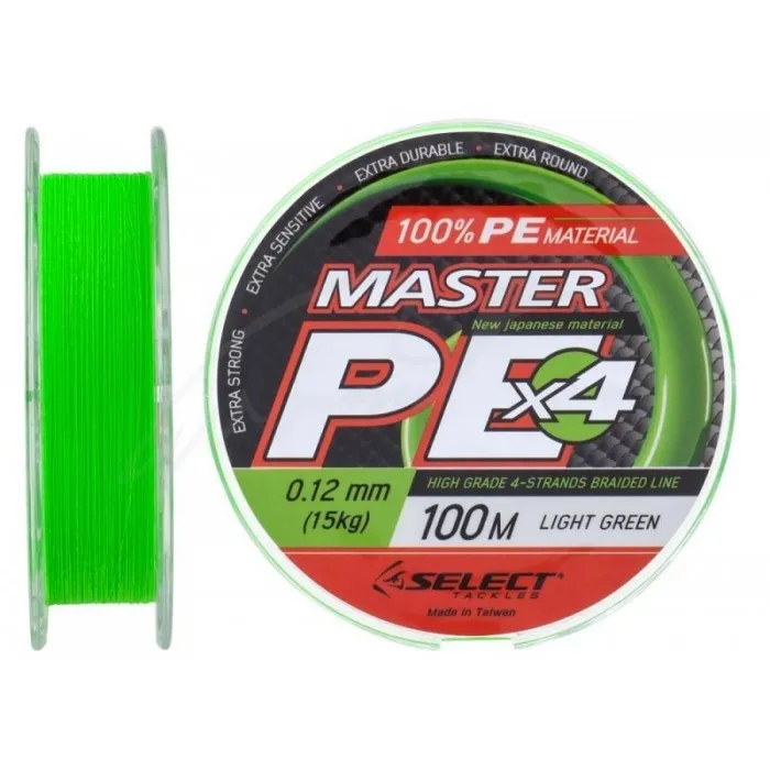 Шнур Select Master PE 100m (салат.) 0.12mm 15kg