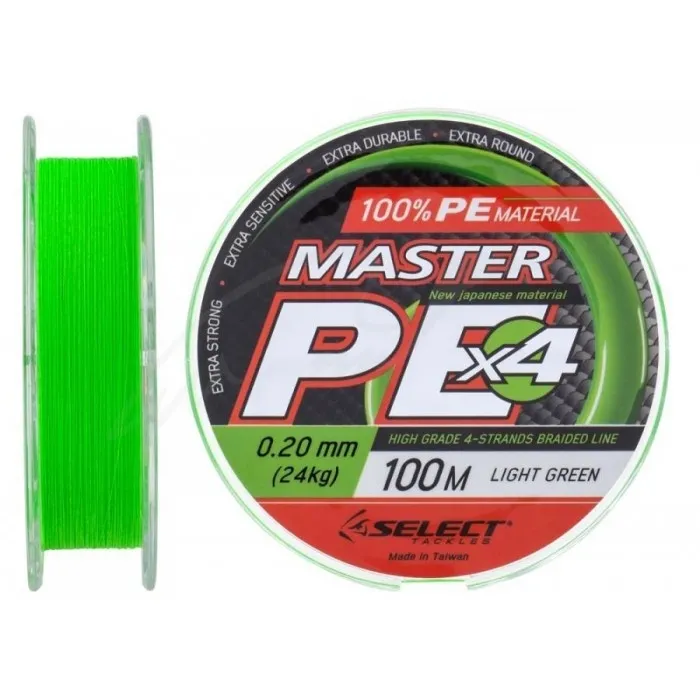 Шнур Select Master PE 100m (салат.) 0.20mm 24kg