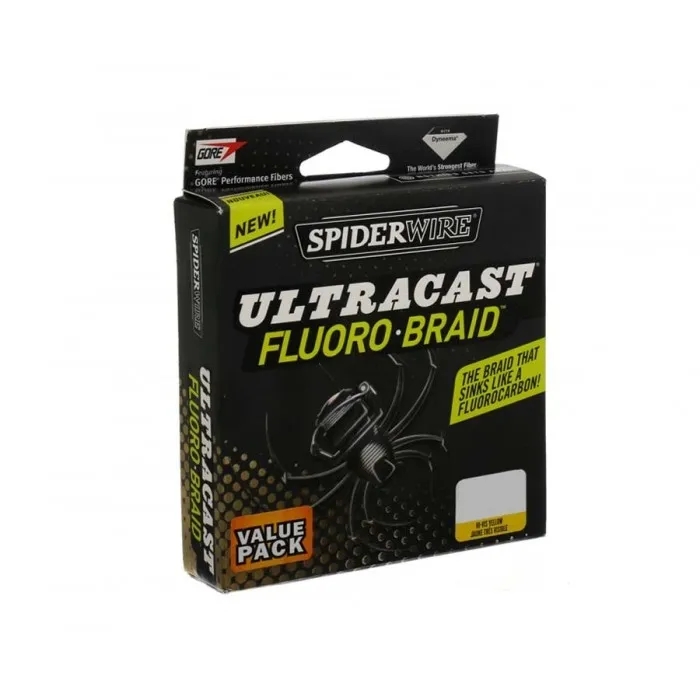 Шнур Spiderwire Ultracast Fluoro Braid Yellow 270м 0.18мм