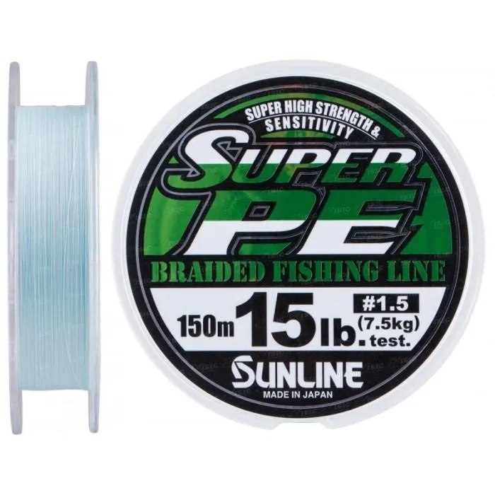 Шнур Sunline New Super PE 150м (голуб.) #1.5/0.205 мм 15LB/7.5 кг