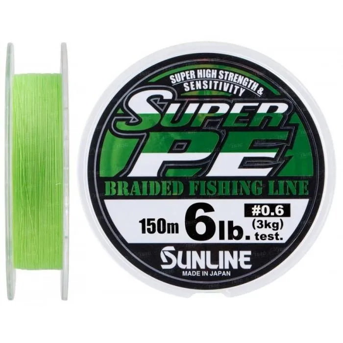 Шнур Sunline New Super PE 150м (салат.) #0.6/0.128мм 6LB/3кг