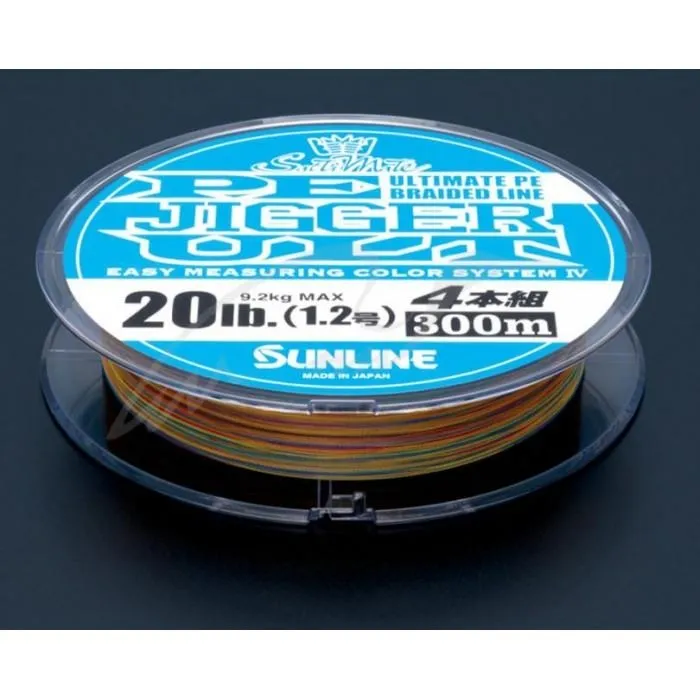 Шнур Sunline PE-Jigger ULT 200m (multicolor) #2.5/0.250mm 40lb/18.5kg