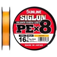 Шнур Sunline Siglon PE х8 150m (оранж.) #0.5/0.121 mm 8lb/3.3 kg