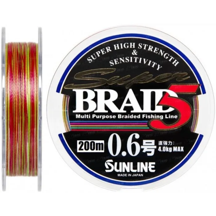 Шнур Sunline Super Braid 5 200m #0.6/0.128 мм 4кг