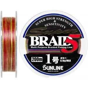 Шнур Sunline Super Braid 5 200m #1.0/0.165 mm 6.1 kg