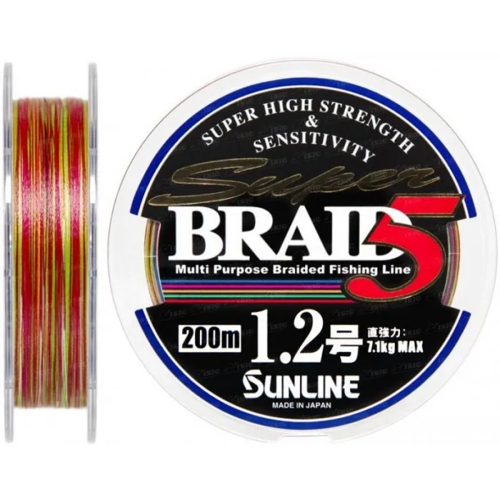 Шнур Sunline Super Braid 5 200m #1.2/0.185 mm 7.1 kg