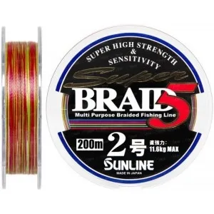 Шнур Sunline Super Braid 5 200m #2.0/0.225mm 11.6kg