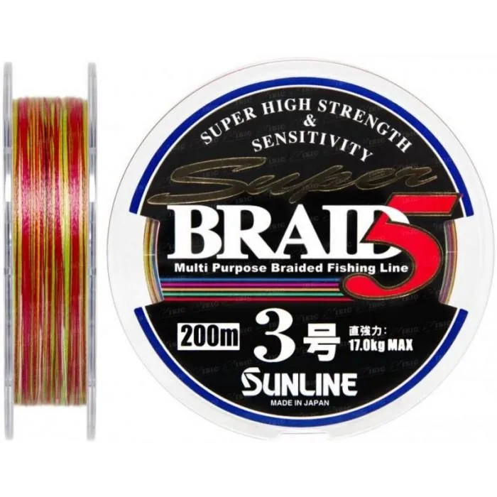 Шнур Sunline Super Braid 5 200m #3.0/0.27mm 17.0kg