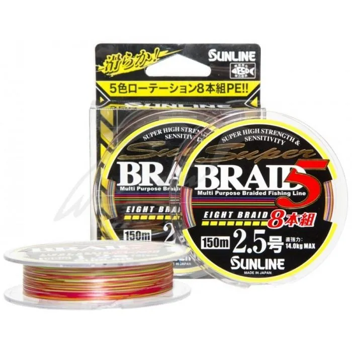 Шнур Sunline Super Braid 5 (8 Braid) 150m #0.8/0.148mm 5.1kg