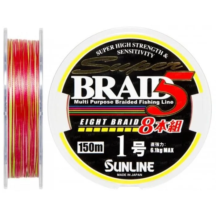 Шнур Sunline Super Braid 5 (8 Braid) 150m #1.0/0.165 mm 6.1 kg