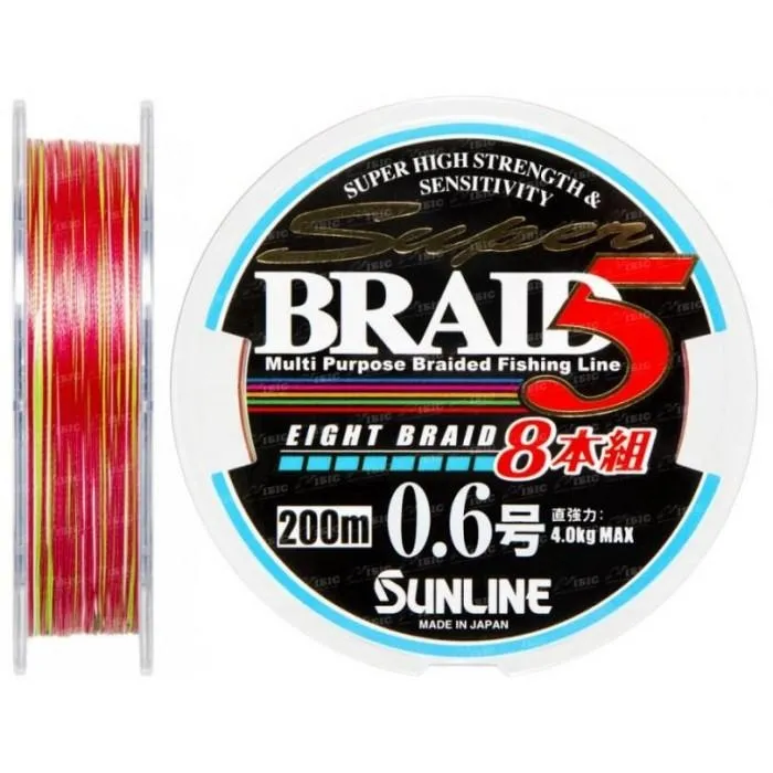 Шнур Sunline Super Braid 5 (8 Braid) 200m #0.6/0.128 mm 4.0 kg