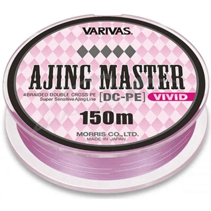 Шнур Varivas Ajing Master DC-PE Vivid 150m #0.3/0.09 mm 5.4 lb