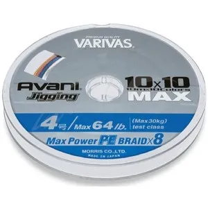 Шнур Varivas Avani Jigging 10x10 Max Power PE 100m #6.0/0.405 mm 85lb