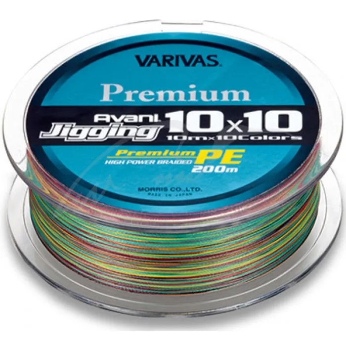 Шнур Varivas Avani Jigging 10x10 Premium PE 200m #0.8/0.148 mm 14.5 lb
