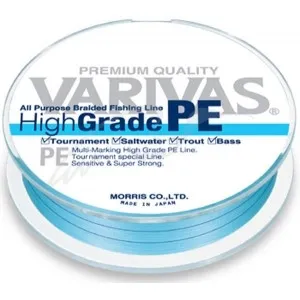 Шнур Varivas High Grade PE (блакитний) 150m #0.8/0.148 mm 11.2 lb