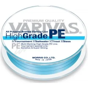 Шнур Varivas High Grade PE (блакитний) 150m #1.0/0.165 mm 13.1 lb