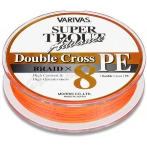 Шнур Varivas Super Trout Advance Double Cross PE (помаранчевий) 100m #0.6/0.128 mm 6lb
