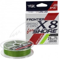 Шнур YGK Frontier Braid Cord X8 150m (зелёный) #2.0/0.235mm 30lb/13.5kg