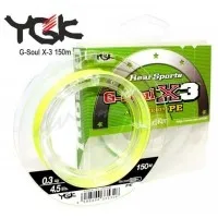 Шнур YGK G-Soul X3 100m (жовтий) # 0.4 / 0.104mm 6lb