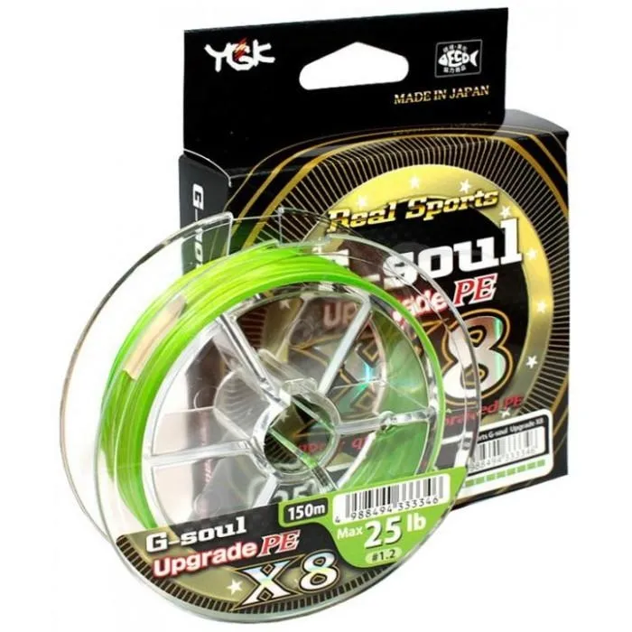 Шнур YGK G-Soul X8 Upgrade 150m (салат.) #1.5/30lb