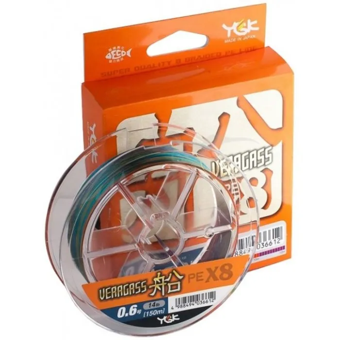 Шнур YGK Veragass Fune X8 - 100m connect #0.6/5.2kg 10m x 5 colors