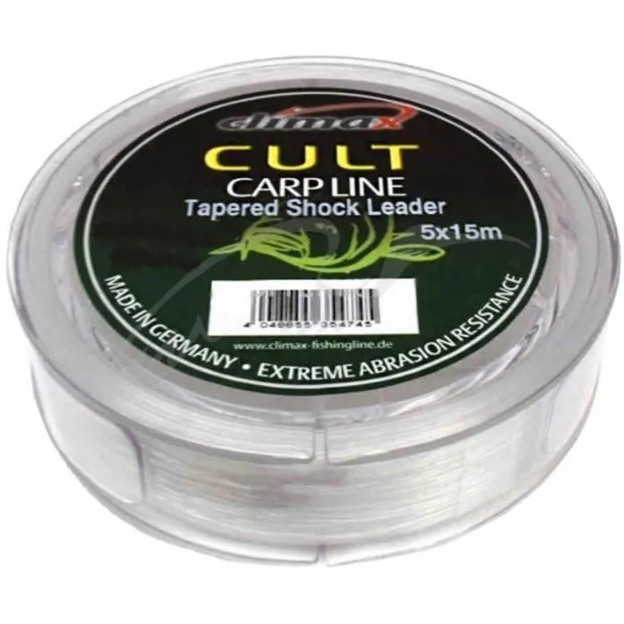 Шоклидер Climax Cult Taptred Shock Leader 5x15m 0.28-0.50mm 12-30lb