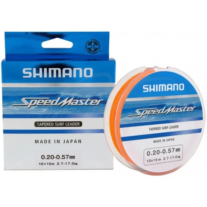 Шоклидер Shimano Speedmaster Tapered Surf Leader 10X15m 0.20-0.57 mm 2.7-17.0 kg