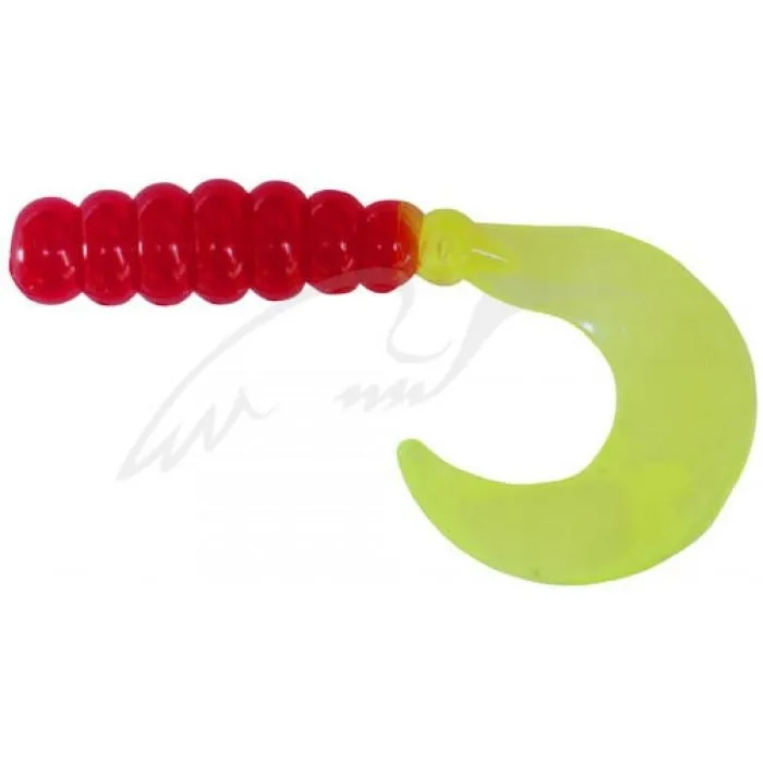 Силикон Big Bite Baits Fat Grub 2" Red/Chart