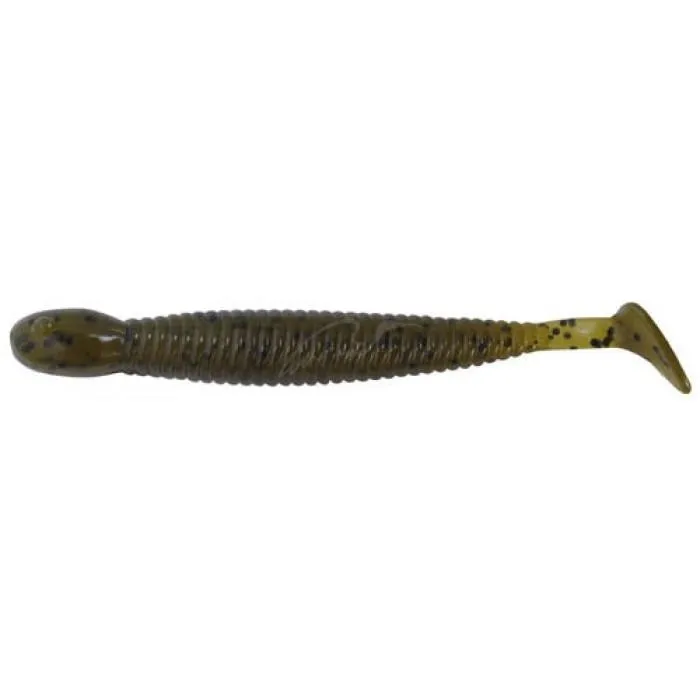 Силікон Big Bite Baits Paddle Tail Grub 1.75" Green Pumpkin