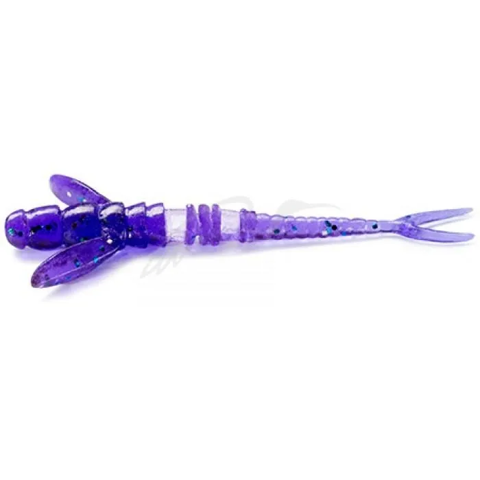 Силикон FishUP Flit 1.5" #060 - Dark Violet/Peacock & Silver (10шт/уп)