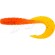 Силікон FishUP Mighty Grub 3.5" #049 - Pumpkin Orange/Black (7 шт/уп)