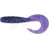 Силикон FishUP Mighty Grub 3.5" #060 - Dark Violet/Peacock & Silver (7шт/уп)
