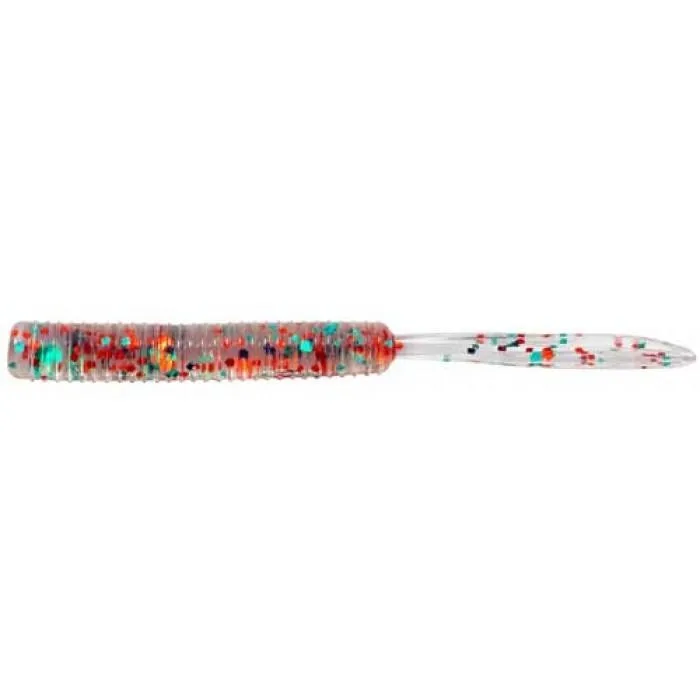 Силикон Jackall Peke Peke 2" Clear/Red Green Flake 15шт