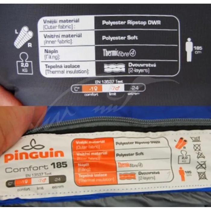 Спальный мешок Pinguin Comfort 185 L ц:red