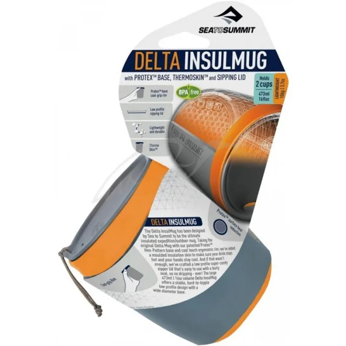 Термокружка Sea To Summit Delta Insulmug с крышкой ц:orange