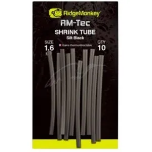 Термоусадочная трубка RidgeMonkey RM-Tec Shrink Tube Silt Black 1.6мм (10шт)