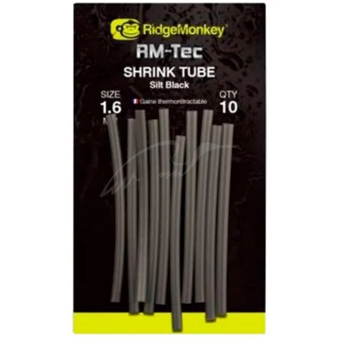 Термоусадочна трубка RidgeMonkey RM-Tec Tube Shrink Silt Black 1.6 мм (10шт)