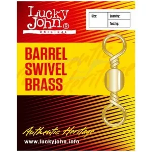 Вертлюжок Lucky John Barrel Swivel Brass №18 8кг (10шт/уп)