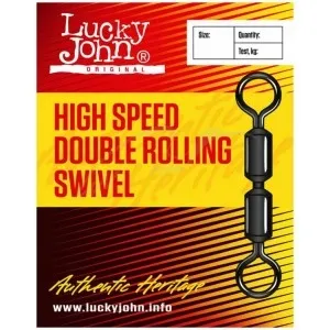 Вертлюжок Lucky John High Speed Double Rolling Swivel №2 43кг (5шт/уп)