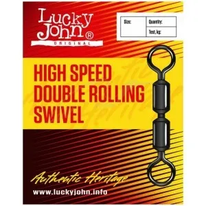 Вертлюжок Lucky John High Speed Double Rolling Swivel №6 27кг (5шт/уп)