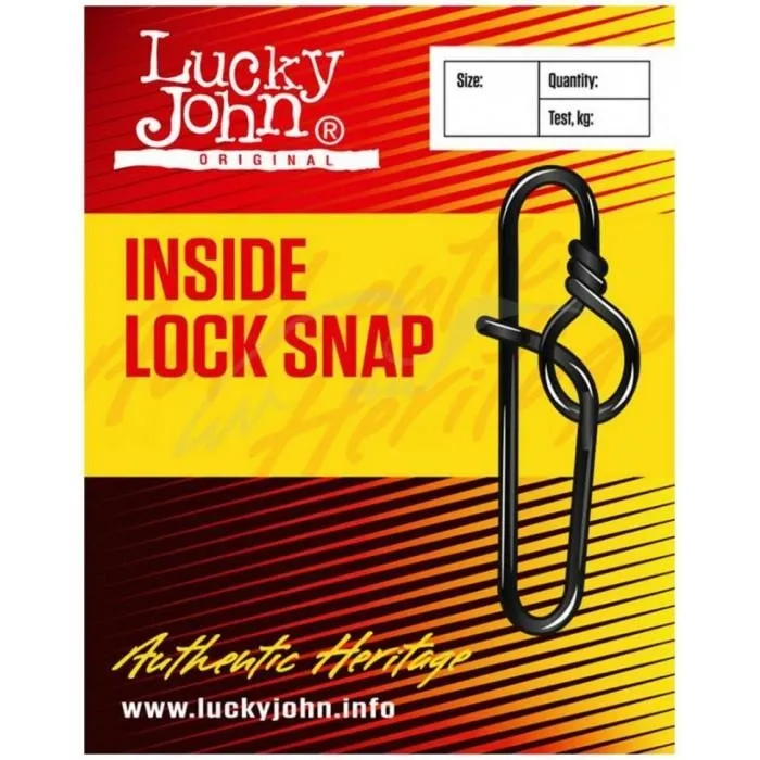 Вертлюжок с застежкой Lucky John Interlock №10 17кг (10шт/уп)