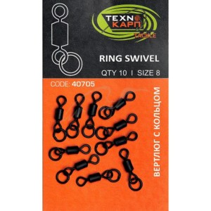 Вертлюжок Технокарп Ring Swivel з кільцем Size 8 (10шт / уп)