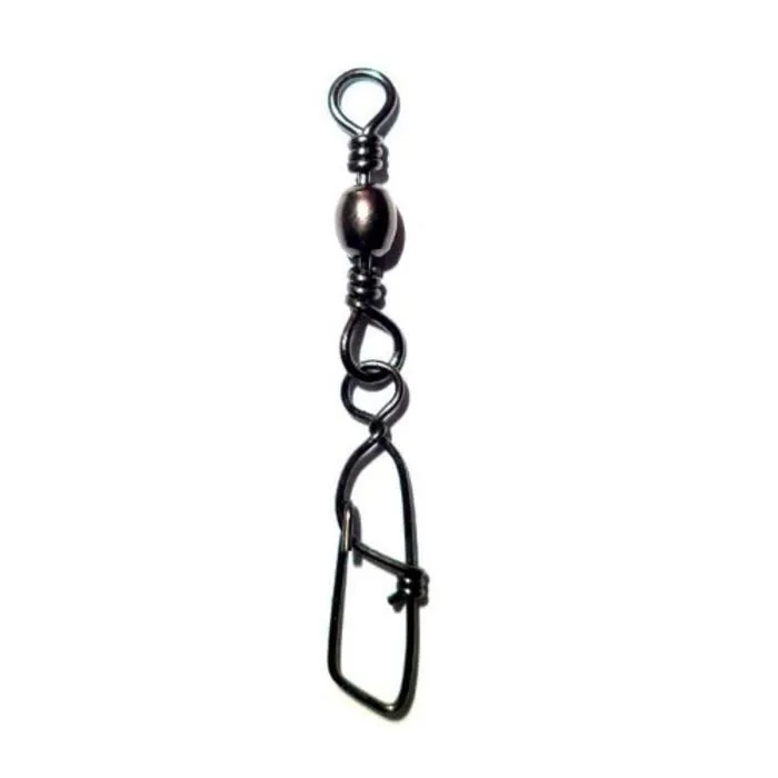 Вертлюжок с застежкой Lucky John Barrel Swivel Swedish 008 7шт