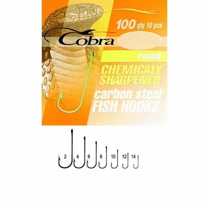 Крючки Cobra ROUND сер.100N разм.012 10шт