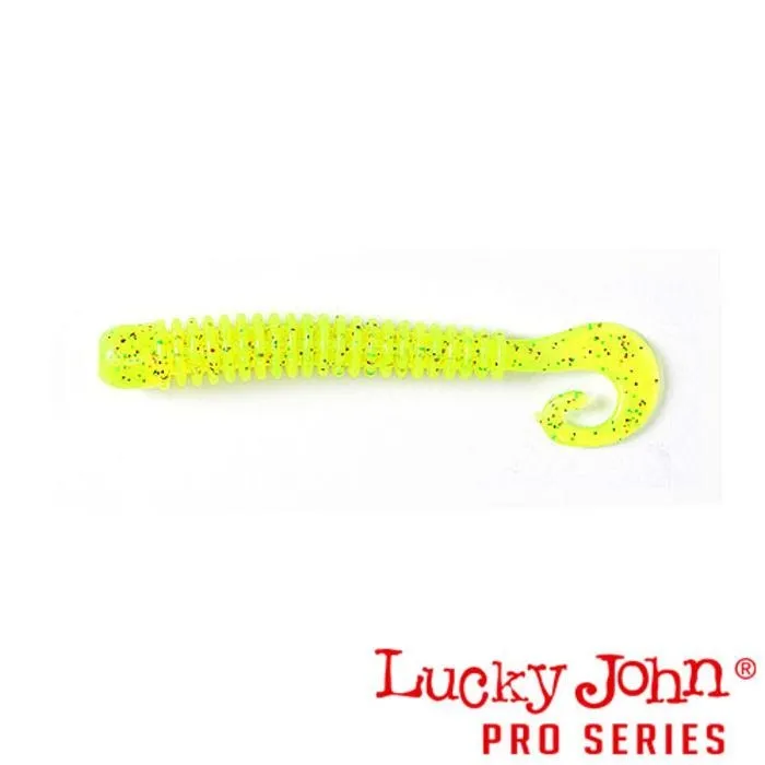 Твистер Lucky John LJ Ballist 2" S15 Chartreuse Red