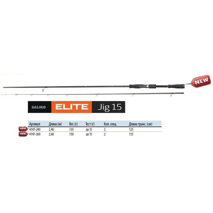 Спиннинг Salmo Elite Jig 4-15g 2.60m