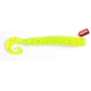 Твистер Lucky John LJ Ballist 2.5" S15 Chartreuse Red